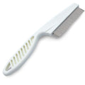 SunGrow Detangling Pet Comb for Dogs, Cats, Ferrets, Anti-static Groomer Removes Tangles & Knots, Tear Stain Removal, Stainless Steel Pins with Rounded & Smooth Ends, White Non-slip Grip Handle, 7.4"
