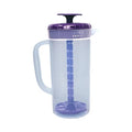 1 Quart Plastic Mixing Pitcher with Mixing Lid, BPA Free, Shatterproof Beverage Jug for Iced Tea, Lemonade, Juices, Milk – Leak-Proof, Easy Stirring, Dishwasher Safe | Purple - color: Purple, 1qt Mixing Pitcher