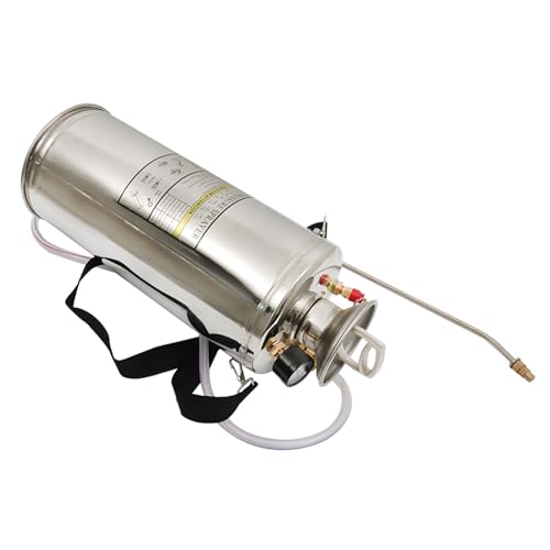 2-Gallon Stainless Steel Sprayer with 20-Inch Nozzle and 3-Foot Hose 8-Liter Large-Capacity Agricultural Spraying Equipment Garden and Lawn Spraye