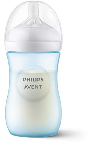 Philips Avent Natural Baby Bottle with Natural Response Nipple, Blue Baby Gift Set with Snuggle, SCD838/04 (Pack of 2) - color: Blue, size: 12 Count (Pack of 2)