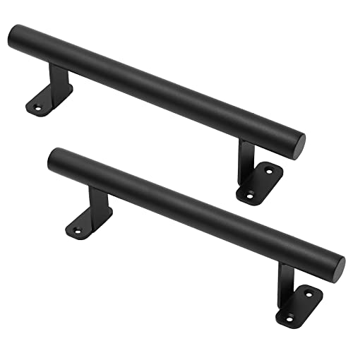 12'' Sliding Barn Door Handles Pack of 2, Black Powder Coated Iron Pull Handles for Outdoor Gates, Garage, Fence, Interior Closet Doors - style: Style A