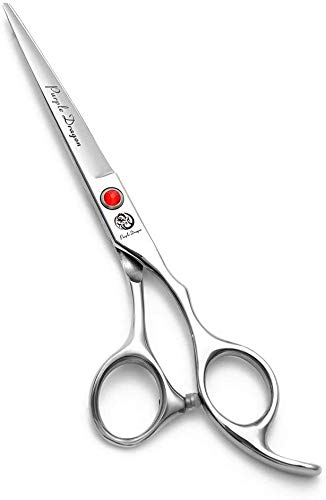 Purple Dragon 6" Sharp Edge Hair Cutting Shears with Bag | Includes Bag, 440C stainless steel, Pet/Puppy/Cat Grooming Scissors, Perfect for Barber or Dog Groomer - size: 6.0 inch