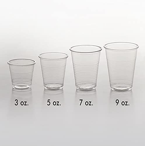 Bluetable 5 oz Cups Disposable Plastic Bulk 2400 Case – Small Medicine Cups 5 Ounce Bathroom Cups Translucent cup 5 oz. Water Dispenser Clear Drinking Cup [2400 Pack/Case] - size: 2400 Count (Pack of 1)