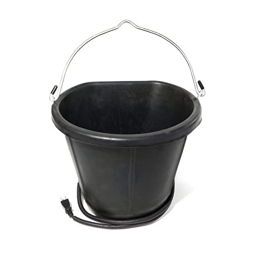 Farm Innovators FB-15R 4.5 Gallon Rubber 90 Watt Heated Bucket w/Built in Thermostat to Resist Cold (2 Pack) - color: 4.5 Gallon, size: 2 Pack