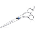 JASON Dog Grooming Scissors Shears - 7" Straight Ergonomic Pet Trimming Kit | Premium Cats Shear with Offset Handle and Jewelled Screw, Sharp, Comfortable, Gift - size: 7.0", style: Straight