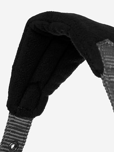 LeMieux Vogue Fleece Headcollar - Halter & Leadrope - Extra Padding, Adjustable at Curb and Poll Strap - color: Black / Grey, size: full
