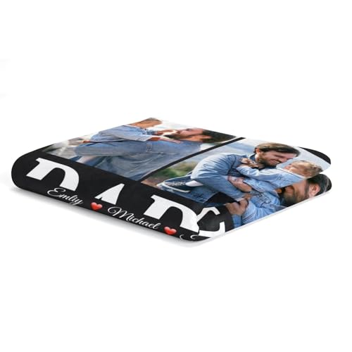 inkArts Fathers Day Personalized Gifts for Dad from Daughter Son Gifts for Dad Custom Blankets with Photo, Personalized Photo Blankets Customized Blanket with Picture - color: 6 Photo-4