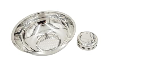 SS Strainers (Large Strainer & Pail Combo, 17 L Pail & Large Strainer Combo) - color: 17 L Pail & Large Strainer Combo, size: Large