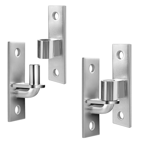 Wall Mount Gate Hinges with 5/8 Hinge Pin,Gate Hinges Heavy Duty for Farm Gates,Chain Link Fence Gate Hinge,Capacity up to 600lbs(Screws Not Included)- 2Pack (4pcs) - size: 2 Pack (4 pcs)