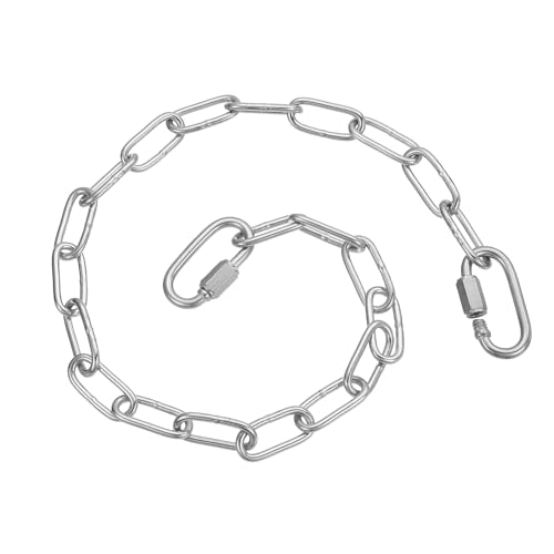 PATIKIL Gate Chain Lock, (19.7 Inch, Silver) (1Pcs)304 Stainless Steel Hanging Chain Lock for Stall Barn/Cabinet/Fence/Hammock/Pet Cages - size: 19.7 Inch