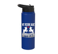 My Kids Are Buttheads Funny Goat Lover Goat Mom Farmer Stainless Steel Insulated Water Bottle - color: Royal Blue