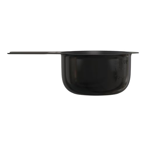 Color Up ¾ Cup Measuring Cup (180 ml) – Premium Blck Stainless Steel, Accurate for Wet & Dry Ingredients, Embossed Markings, Easy-Pour Spouts, Dishwasher-Safe, Kitchen Essential - size: 3/4 Cup (180 ml) Black