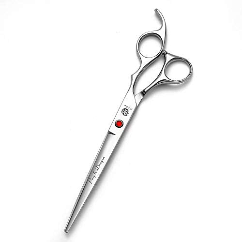 Purple Dragon 7" Sharp Edge Hair Cutting Shears with Bag | Includes Bag, 440C stainless steel, Pet/Puppy/Cat Grooming Scissors, Perfect for Barber or Dog Groomer - size: 7 inch