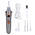 Electric Ear Suction Device, Portable Automatic Electric Vacuum Ear Pick Ear Cleaner Earwax Remover with LED Light for Earwax Removal, Soft Prevent Ear Pick Clean Tools Set (Black) - color: Black
