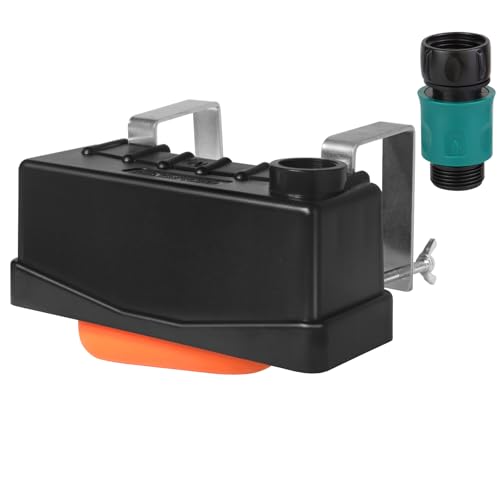 Water Trough Float Valve for Stock Tank,w/Hose Connector,Fit 3/4" NPT Hose | Stock Water Tank Float Valve for Livestock Pond Farm Cattle Goat Horse Swimming Pool,Autofill Livestock Waterer Level Control - style: Stock Tank Float Valve with Connector-1PCS