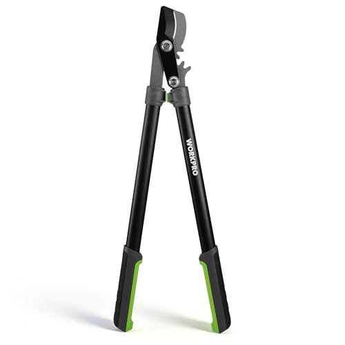 WORKPRO Bypass Lopper for Gardening, 28" Branch Cutter with Gear System | Heavy Duty Pruning Shear, SK5 Blade, 1.5" Cutting Capacity, Shock Absorbing Bumper, Comfort Handle, for Tree Trimming - size: 1PC - 28" Lopper