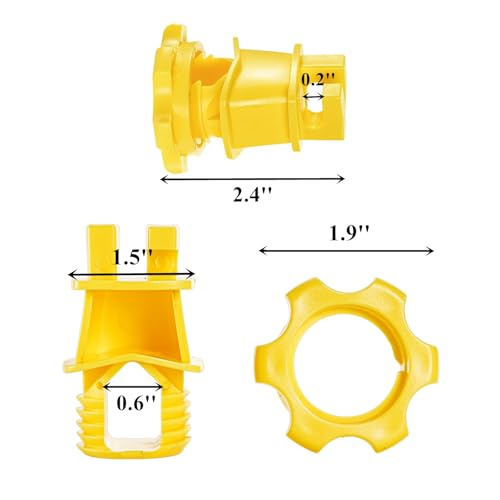 Cididu 50 Pack Electric Fence Insulators, Screw Tight Round Post Insulator, Electric Fence Wire Insulators for Round Pipe, Post Clips Insulators for Farm Animal Agricultural Fence