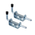 Spring Loaded Gate Latch Pin Barrel Bolt 5in Durable Zinc Plated Solid Steel Heavy Duty - 2pcs - style: Zinc Plate 2pcs