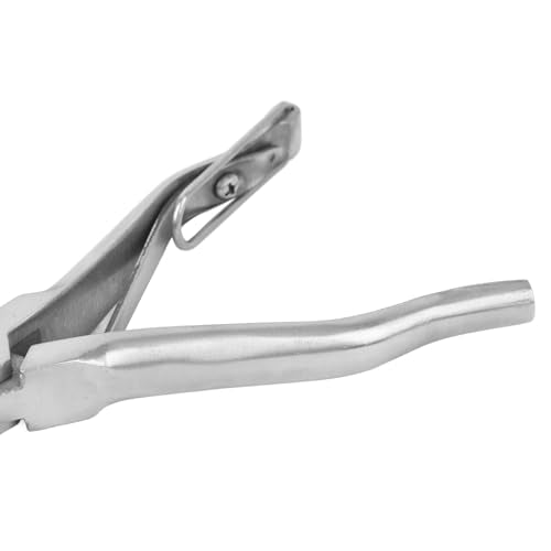 YOUTHINK Stainless Steel U Shape Ear Notcher Ear Tag Pincer Applicator Tool with Ergonomic Handle for Farm Goats Cattle Sheep Livestock Management