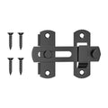 4 Inch Flip Latch Gate Latches, 180 Degree Flip Barn Door Lock Latch, Heavy Duty SUS304 Stainless Steel Flip Sliding Latch, Bolt Buckle Lock for Barn Wood Fence Sliding Doors, Black, 1 Pack - color: Matte Black