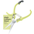 Modern Sprout Pruning Shears- Garden Snips-Herb Scissors- Chartreuse 1-Pack | Lightweight Gardening Tool - Durable Carbon Steel Blade W/Easy-Lock - Gardening Supplies - Flower Cutter - Reusable Holster - color: Chartreuse