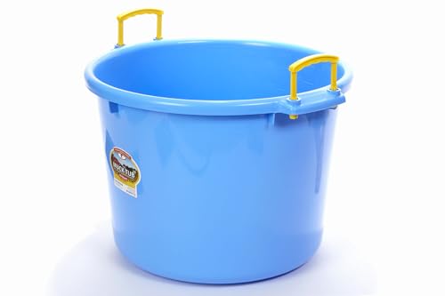 Little Giant® Plastic Muck Tub | Durable & Versatile Utility Bucket with Handles | Muck Bucket | Durable Handles | 70 Quart | Berry Blue - color: Berry Blue, size: 70 quart