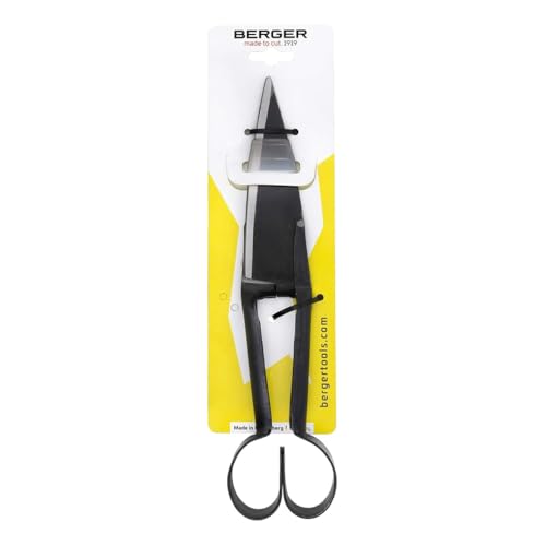 BERGER Sheep & Hedge Shears – 11.8" Forged Garden Shears with Self-Sharpening Straight Blades, Heart Spring Design, 5.5" Cutting Length, Ambidextrous Use – 2721