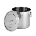 5.5Gal 304 Stainless Steel Airtight Canister with Lid and Locking Clamp, Rice Cereal Grain Canisters Container, Metal Rice Bucket for Kitchen,Dog Food, Bird Seed, Coffee, Cookies Storage(Silver-21L) - color: Silver-21L