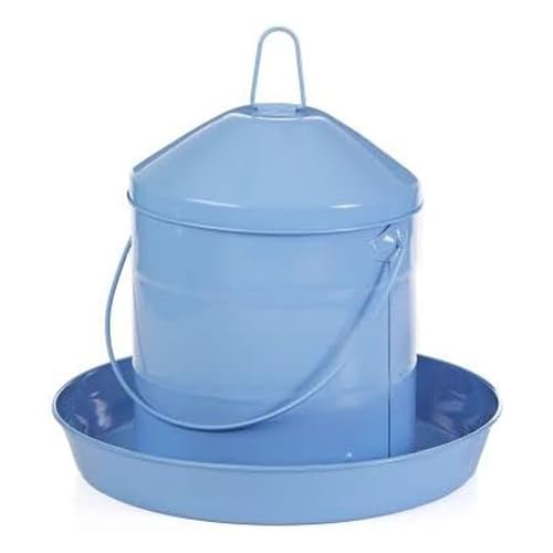 Double-Tuf® Painted Hanging Galvanized Poultry Feeder | Automatic Poultry Feeder | Easy to Use | Durable, Weatherproof and Lightweight | 17 lbs
