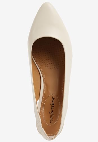 Comfortview Women's Wide Width The MEA Slingback - color: Bone, size: 10 X-Wide