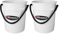 Shurhold 2451 White 5 Gallon Bucket with Black Rope Handle (Pack of 2) - color: White, size: 5 Gallon (Pack of 2)