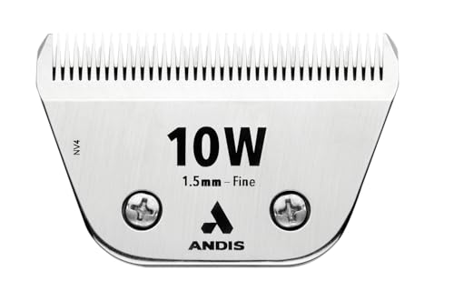 Andis 561460 ceramicEDGE Wide Blade, #10W Fine Tooth, Stainless Steel | Wide blade for faster grooming, fine teeth for smooth finishes, ceramic runs cooler, andis clipper blade - size: 10W (1.5 mm)