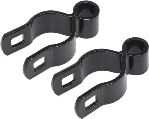 Female Gate Hinge - Pressed Steel, High Corrosion Resistance, Long Life Span - 2 Per Pack - Includes Required Carriage Bolt (Black Coated Steel, 1-3/8") - color: Black Coated Steel, size: 1-3/8"
