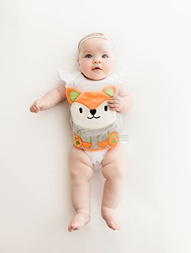 Baby Colic, Gas and Upset Stomach Relief, Baby Heated Tummy Wrap Newborns | Belly Hugger - Infant Swaddling Belly Belt, Heating Pad for Fussy Infants - color: Fox