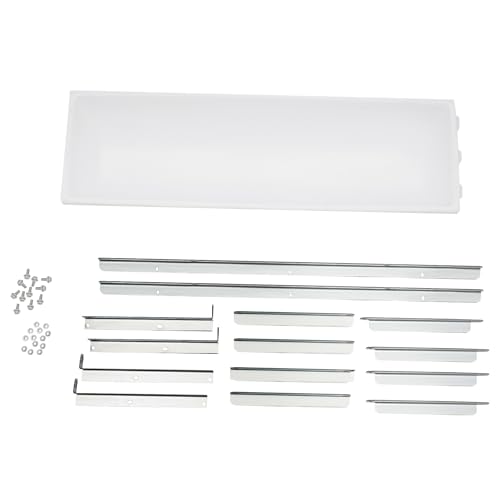 40in Livestock Feed Trough, Farm Animal Feeding Trough with Deeper Feeding Pan and Stand, Galvanized Steel Sheep Feeder Trough for Goats Sheep Deer Pigs Cows Ponies and Horses (White) - color: White