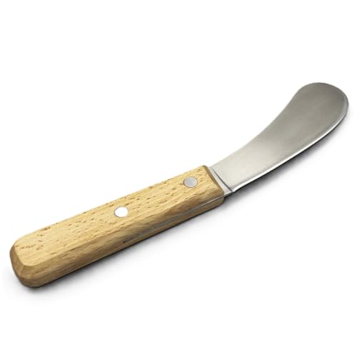Beaver Knife: Professional Skinning & Fleshing Tool, Curved High-Carbon Steel Blade, Sure-Grip Ergonomic Handle for Beaver, Muskrat, Furbearers