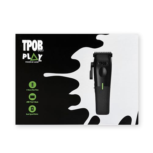 TPOB Mini Play Professional Hair Clippers Without Charge Stand (Black) - color: Black