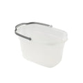Casabella Cleaning Bucket Rectangular for Mopping or Storage with Handle and Built-In Pour Spouts, 4-Gallon, Clear