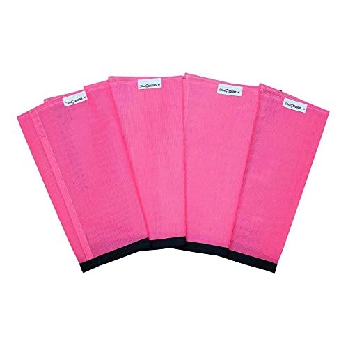 SHOOFLY Horse Leggins, Patented Loose Fitting Boots, Breathable Plastic Mesh (Pink/Medium)