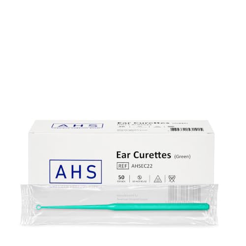 Disposable Ear Curettes, Ear Wax Removal Tool - Green 4mm Round Tip, Individually Packed, 50pcs - color: Green - 4 Mm - Round Tip