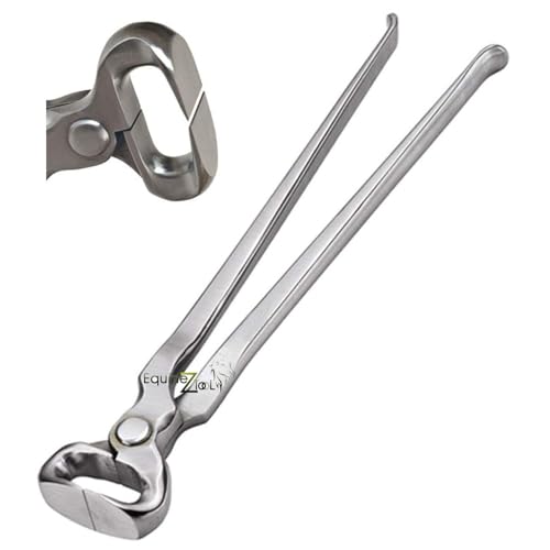 14-Inch Hoof Nipper - Premium Vanadium Steel Farrier Tool with Dull Finish for Precision Horse Hoof Trimming, Rust-Resistant, Ergonomic Grip, and Long-Lasting Durability