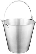 Winco 13 qt Stainless Steel Utility Pail | Easy handle, Seamless design, Corrosion resistant