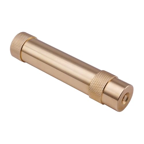Wiseflow Brass Twist Hose Nozzle, High Pressure Adjustable Spray, 2 Rubber Washers, Heavy Duty Brass Garden Hose Nozzle for Watering Plants and Lawn, Car Washing, Patio and Pet
