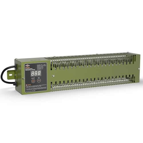 600W Pump House Heater with Thermostat, 120V Freeze Protection | for Pump Houses, Well Houses and Utility Rooms; Built-in Thermostat Helps Maintain Stable Temperatures during Cold Weather.