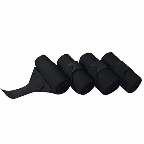 Intrepid International Standing Bandages, X-Long, 6-Inch Wide by 12-Foot Long, Set of 4 - color: Black