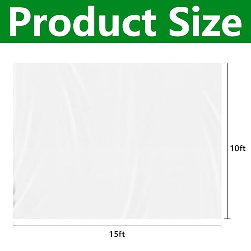 15 x 10 Ft Plant Sun Protection Cloth, Non-Woven Garden Plant Shade Cloth | White Light Refraction Breathable Sun Shade Cloth Cover for Protecting Plants Vegetable Rows from Direct Sunlight - color: 10 x 15 Ft-1pcs