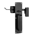 Thumb Gate Latch Hardware for Wooden Fences Heavy Duty, Self Locking Fence Latch Kit with Handle, Door Latch Gate Lock kit for Wooden/Vinyl Fence, Outdoor Metal Gate, Black Finish