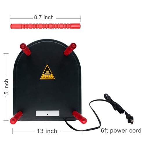 Chick Brooder Heating Plate with Comfort Feathers, Chicken Coop Warmer Pad Adjustable Height Poultry Incubator Heater Plate, Warms Up to 20 Chicks - 13 Watts (15" x 13")