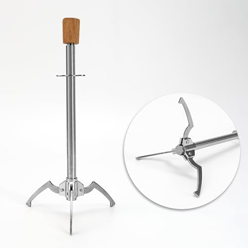 Multifunctional Food Clamp with Non-Slip Handle, Telescopic Ice Cube Grabber, Stainless Steel Pickle Fork, Olives Pickled Onions Utensil