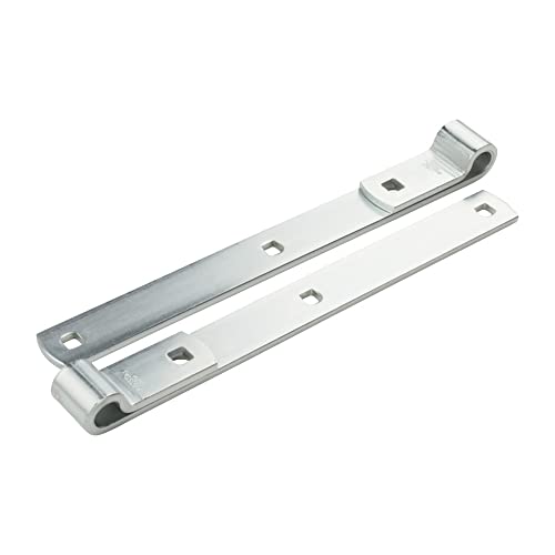 National Hardware Heavy Duty Gate Strap Hinges, 12 in, Steel, Zinc Plated | 150 lb Safe Working Load for Gates, Sheds and Barns; WeatherGuard Coating, Easy Bolt-On Install - size: 12 Inch